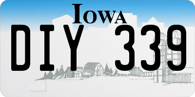 IA license plate DIY339
