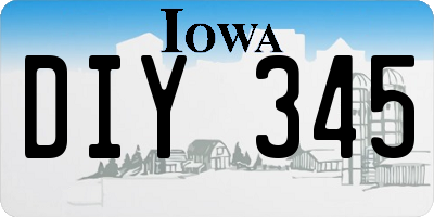 IA license plate DIY345