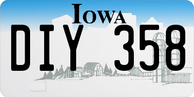 IA license plate DIY358