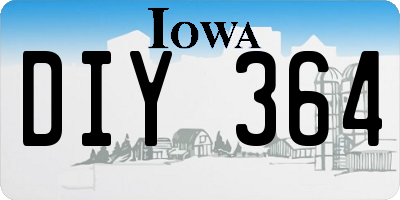 IA license plate DIY364