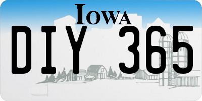 IA license plate DIY365