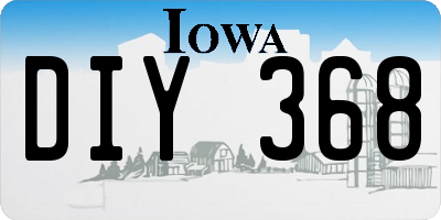 IA license plate DIY368