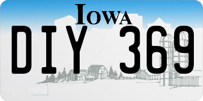 IA license plate DIY369