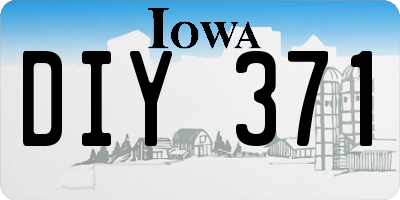 IA license plate DIY371