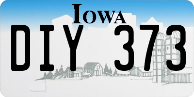 IA license plate DIY373