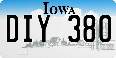 IA license plate DIY380
