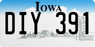 IA license plate DIY391