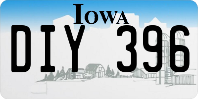 IA license plate DIY396