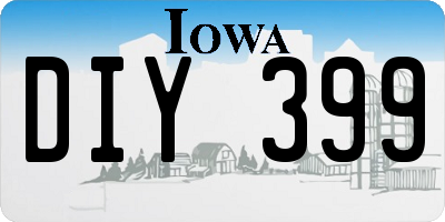 IA license plate DIY399