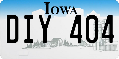 IA license plate DIY404