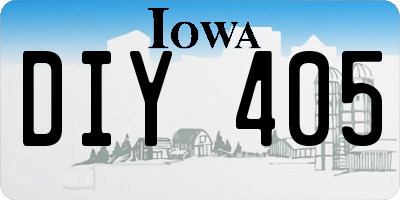 IA license plate DIY405