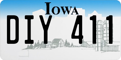 IA license plate DIY411