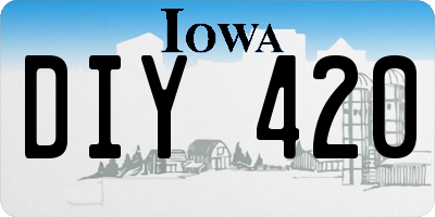 IA license plate DIY420
