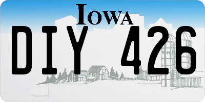 IA license plate DIY426