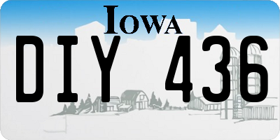 IA license plate DIY436