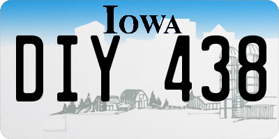 IA license plate DIY438