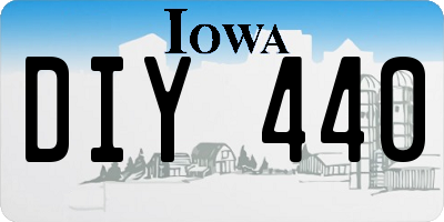 IA license plate DIY440