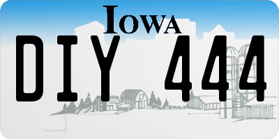 IA license plate DIY444