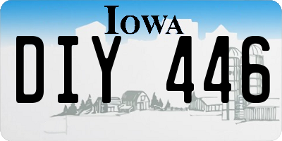 IA license plate DIY446