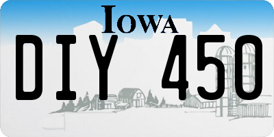 IA license plate DIY450