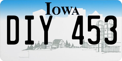 IA license plate DIY453