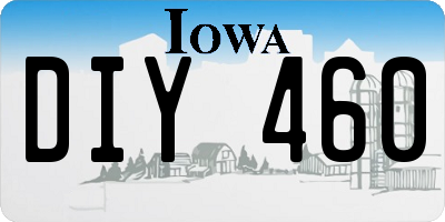 IA license plate DIY460