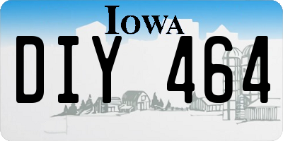 IA license plate DIY464