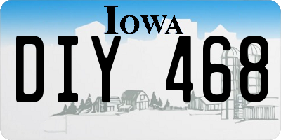 IA license plate DIY468