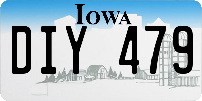 IA license plate DIY479