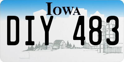 IA license plate DIY483