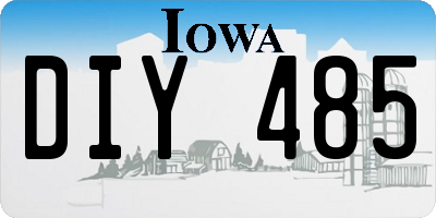 IA license plate DIY485