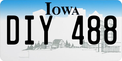 IA license plate DIY488