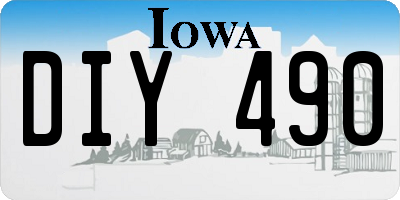 IA license plate DIY490