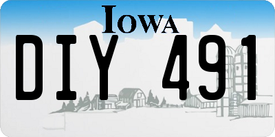 IA license plate DIY491