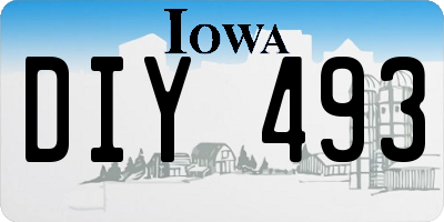 IA license plate DIY493