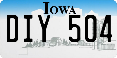 IA license plate DIY504
