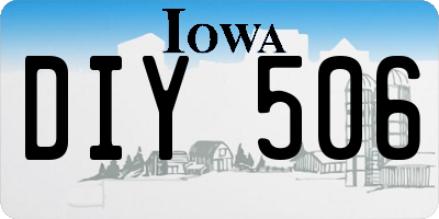 IA license plate DIY506