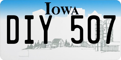 IA license plate DIY507