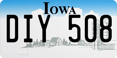 IA license plate DIY508