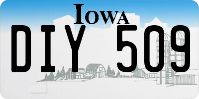 IA license plate DIY509