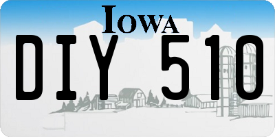 IA license plate DIY510