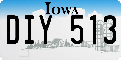 IA license plate DIY513