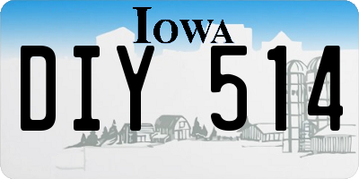 IA license plate DIY514