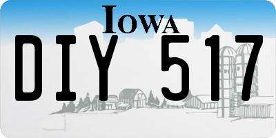 IA license plate DIY517