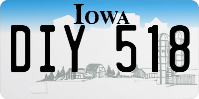 IA license plate DIY518