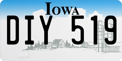 IA license plate DIY519