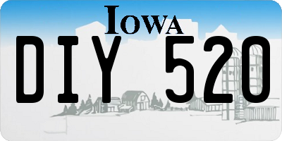 IA license plate DIY520