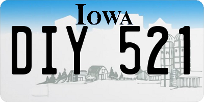 IA license plate DIY521