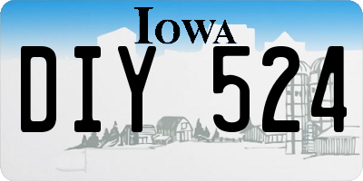 IA license plate DIY524