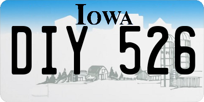 IA license plate DIY526